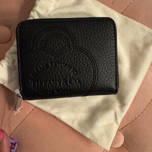 Tiffany & Co. Black Pebbled Leather Wallet